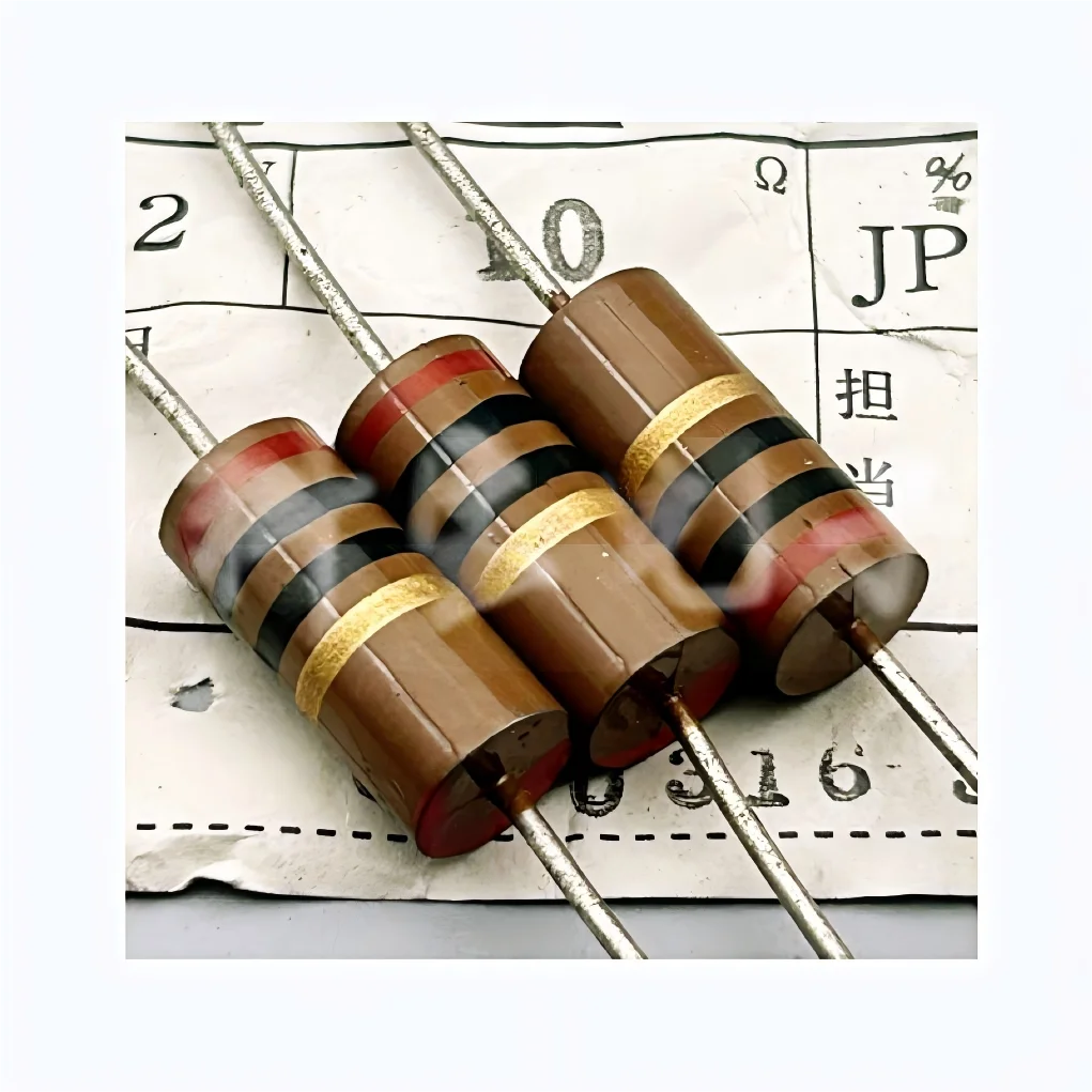 Rikai Resistor 2W 10R 10 Ohms High-end Audio Amplifier MR 2 Resistor Carbon Film Rikai Non-inductive Resistor Dimensions: 17.5 *