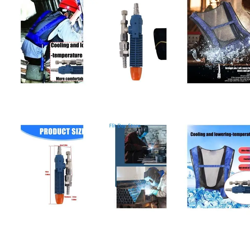 F92C High Efficiency Vortexes Tube Air Conditioned Waistcoat For Extreme Temperature Environment In Factories & Construction