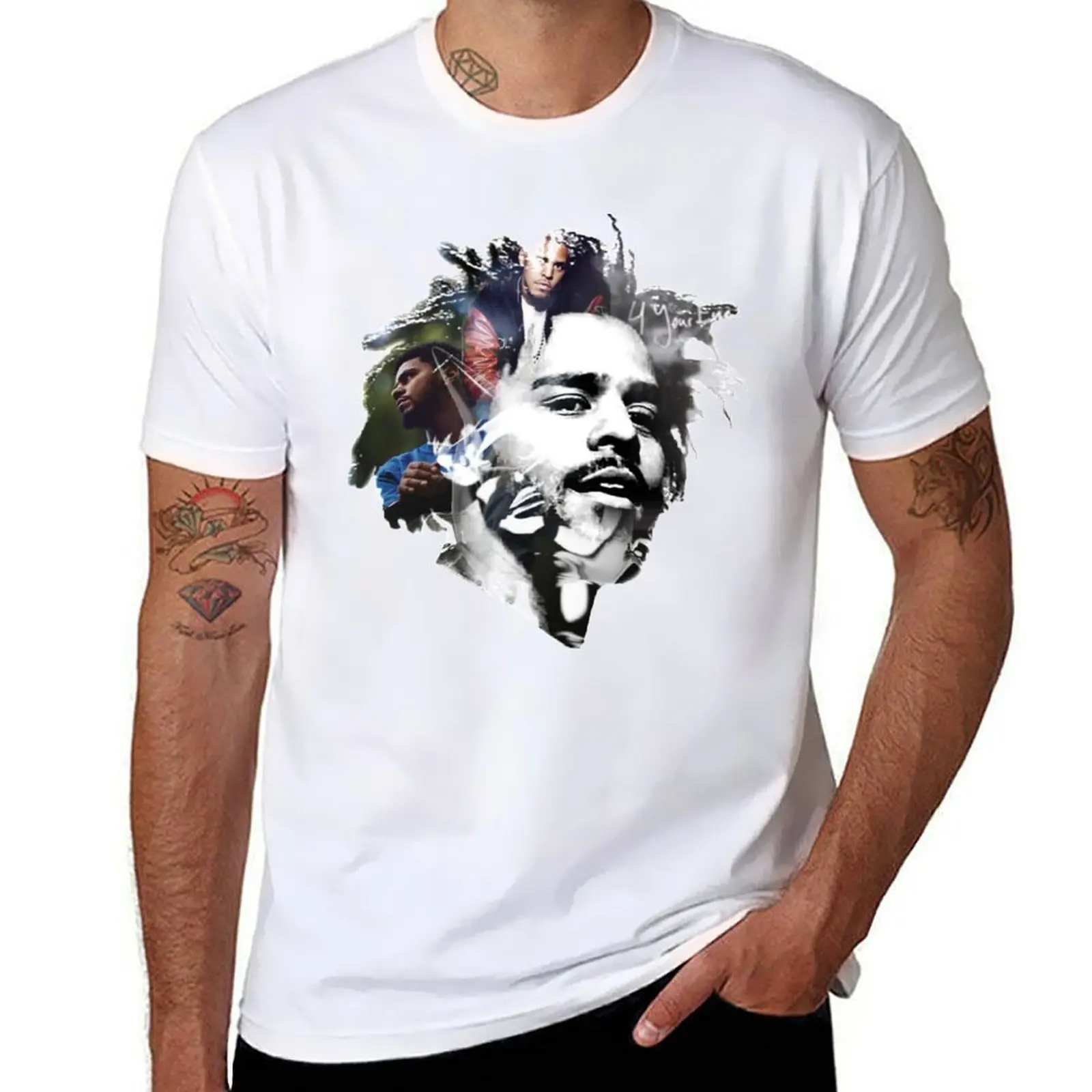

J Cole T-Shirt cotton tshirt 100% t shirts for man pack white T-Shirt