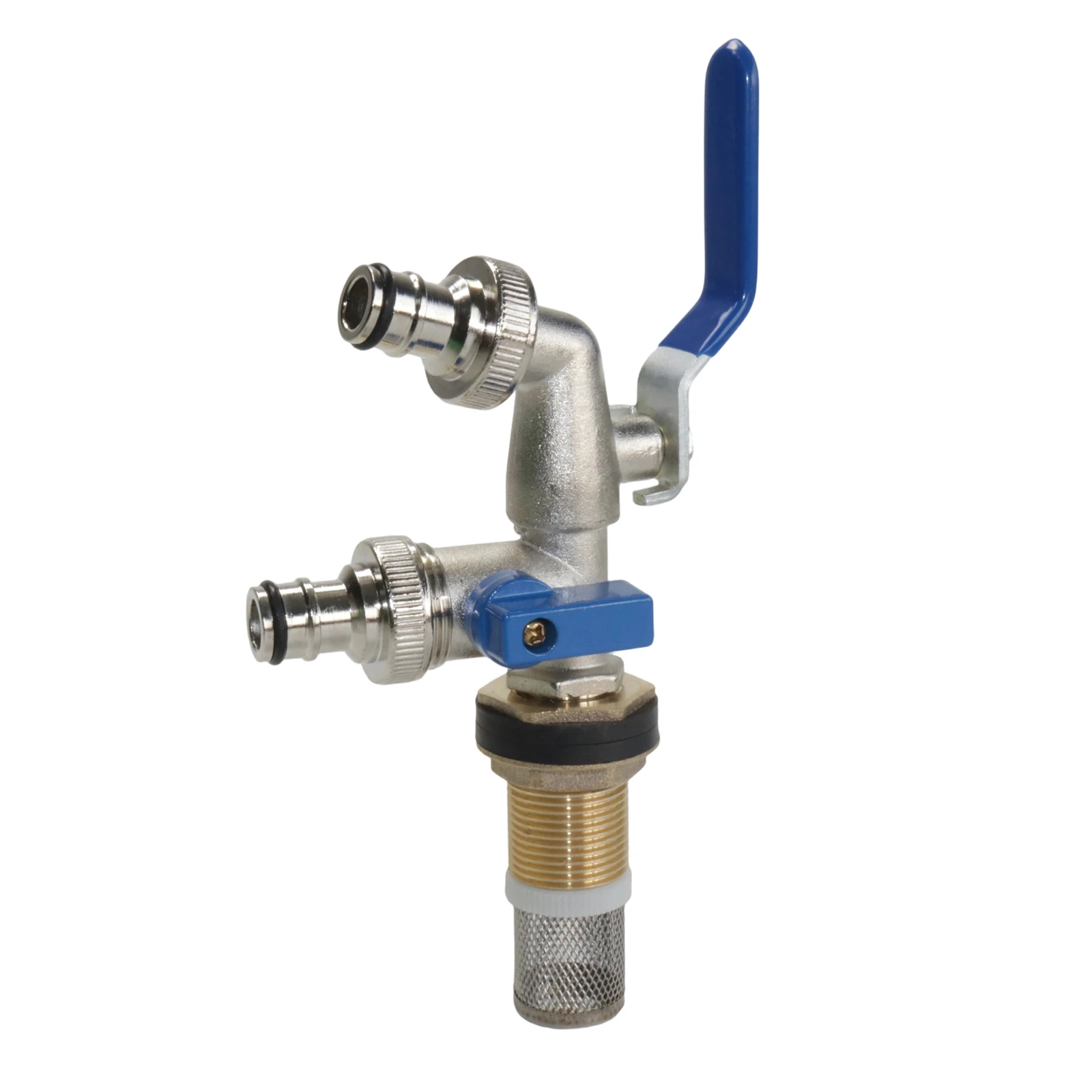 

Соединитель для садового полива с британской резьбой 1/2 дюйма, с фильтрующей сеткой и медным фланцем, для подключения к резервуару для воды через двойную пластина.