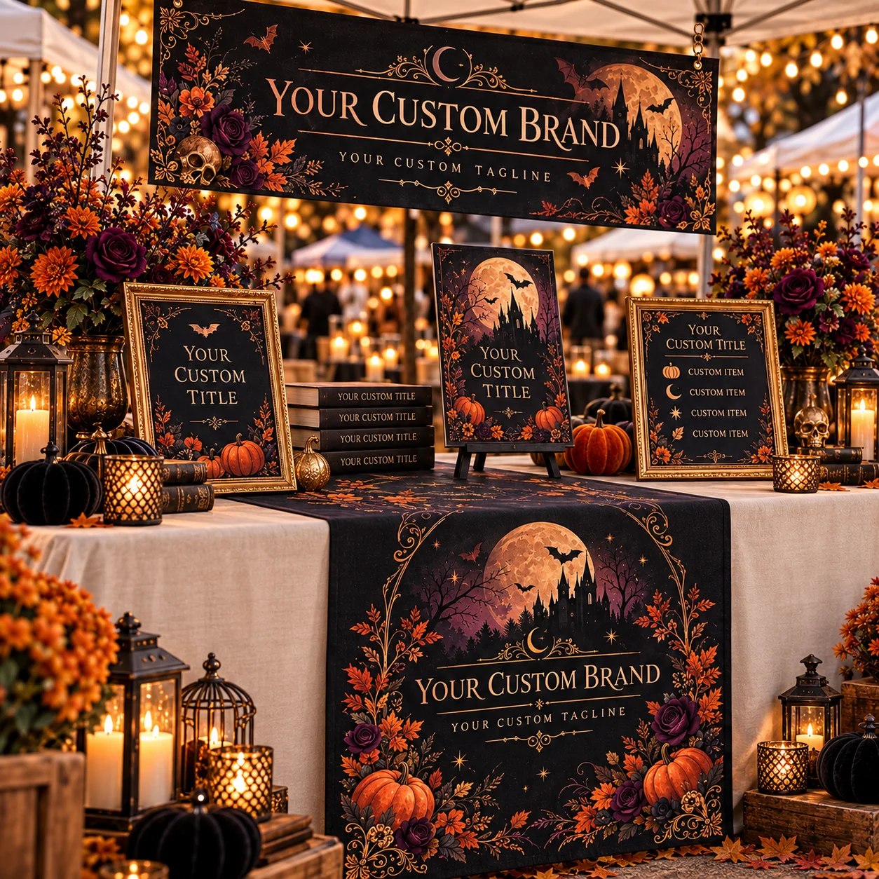 Customizable Table Runner – Print Your Own Text or Photos. Full-color printing; perfect for birthdays, weddings, anniversaries,
