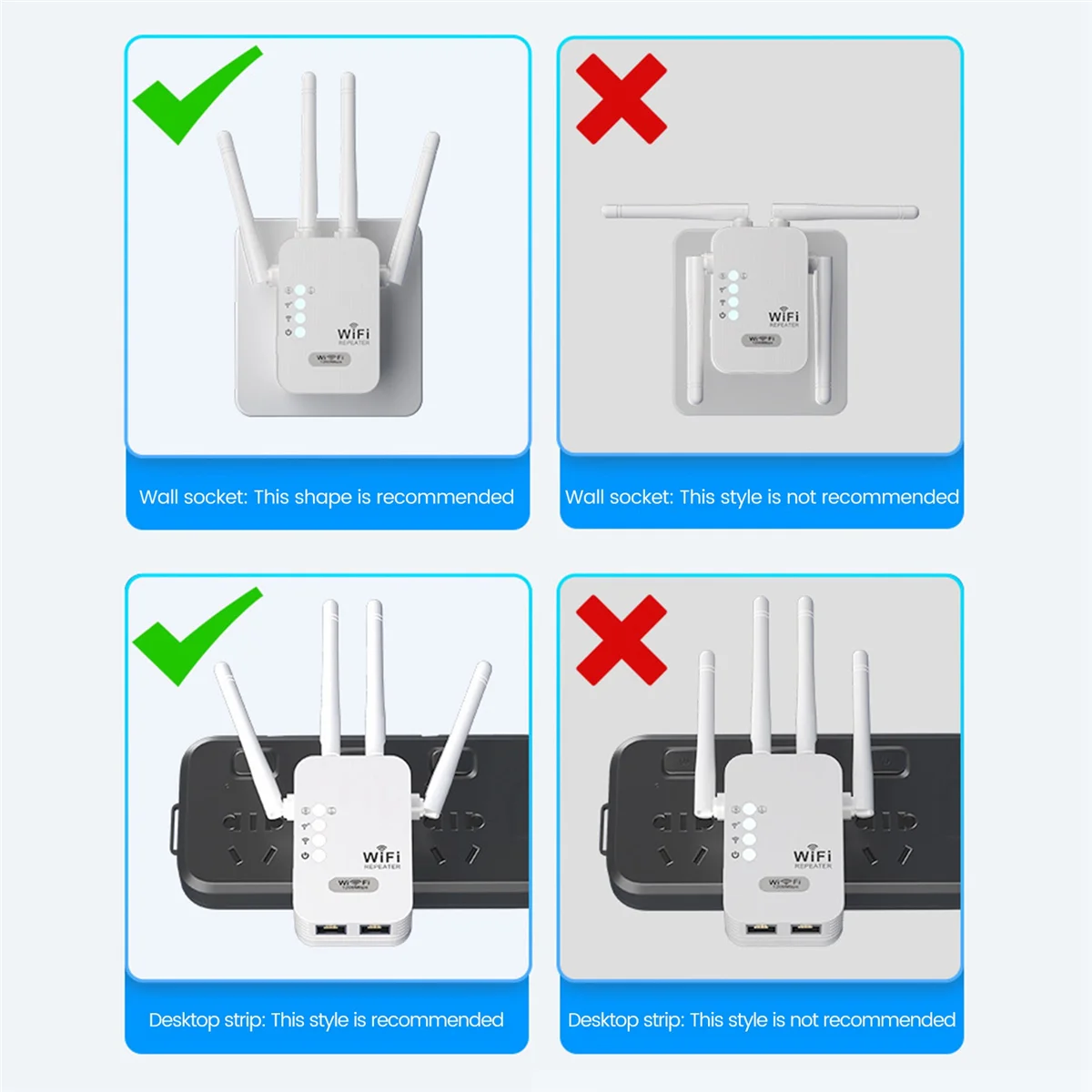 300Mbps WiFi Repeater Wireless WIFI Signal Extender Dual Band 5G 2.4G Network Amplifier Long Range WiFi Router EU Plug YDH