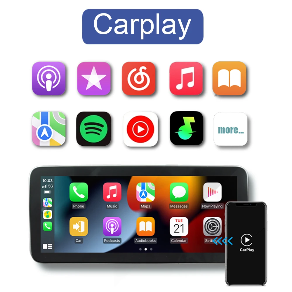 For Mercedes Benz GLC W253 GLC260 300 2015 to 2019 Android 12 CarPlay Car DVD Radio GPS Navigation Multimedia Player HD Screen
