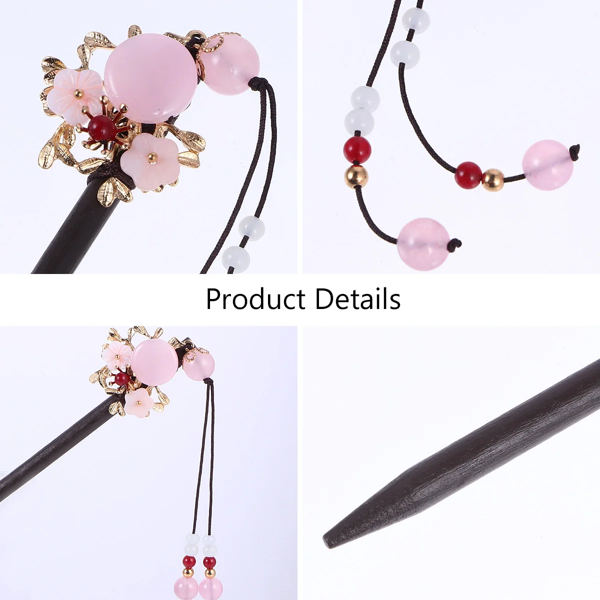 

1 шт. винтажная деревянная древняя палочка, заколка для волос в классическом китайском стиле, застежка для волос Royal Court, аксессуары для волос с кисточками в стиле ретро