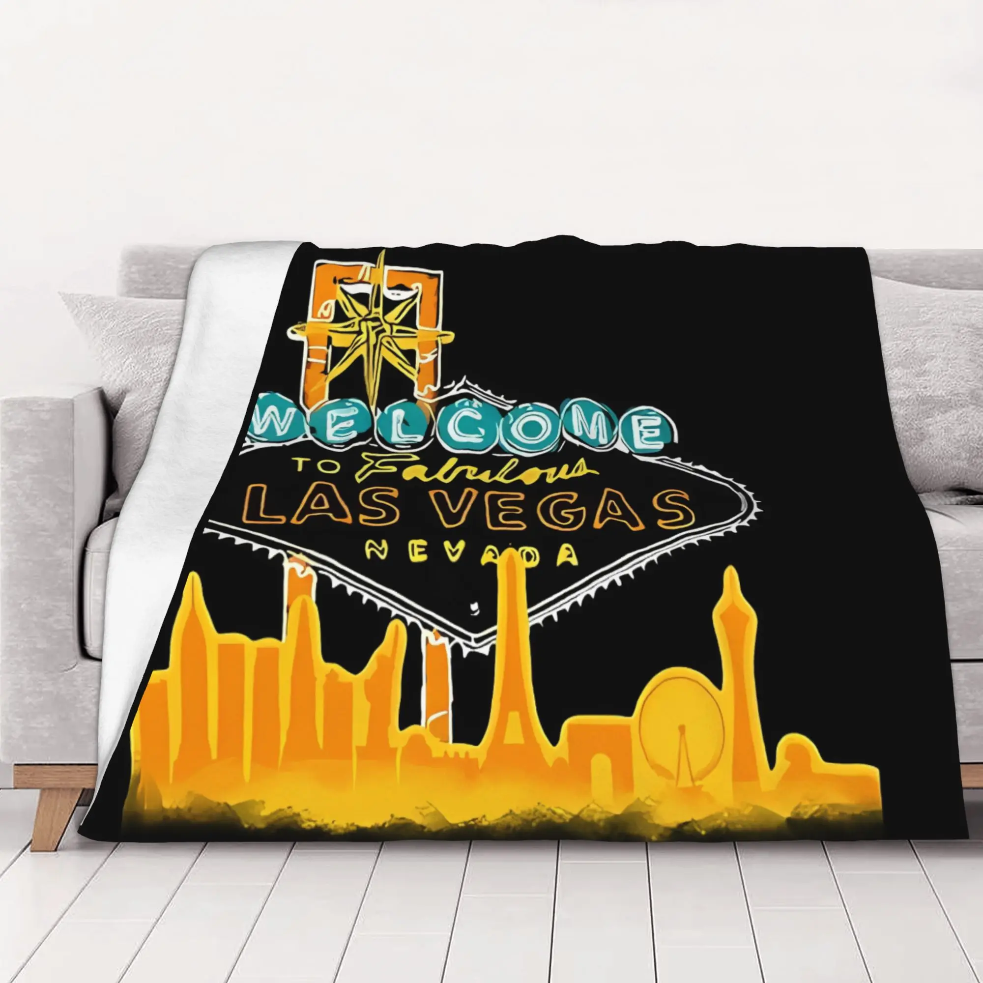1PC home Cute Room Decor Classic Blanket Throw Blanket Fabulous Las Vegas Novelty Warm Blanket All Season