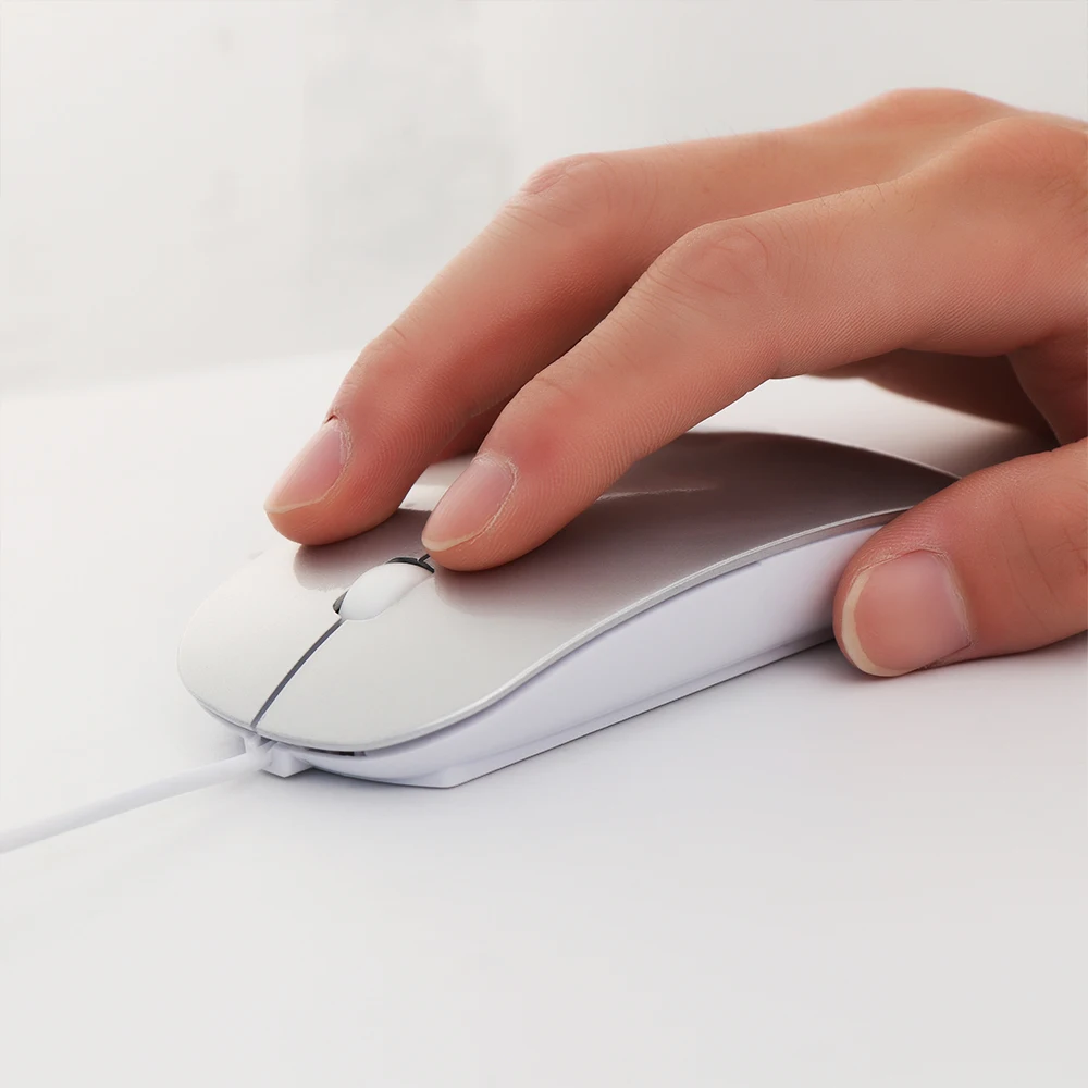 4 ألوان رقيقة جدا USB السلكية ماوس 1600 ديسيبل متوحد الخواص الفئران كتم زر لأجهزة الكمبيوتر المحمول السلكية ماوس لماك بوك اير برو ملحقات الكمبيوتر #3