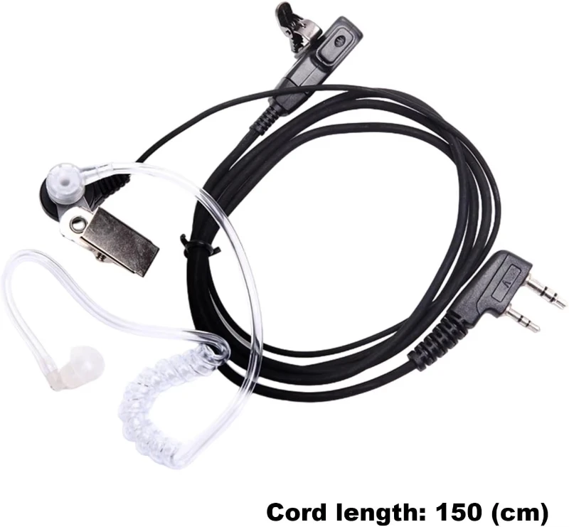 2 Pin PTT MIC Headset Covert Acoustic Tube In-ear Earpiece For Kenwood TYT Baofeng UV-5R BF-888S CB Two Way Radio Accessories