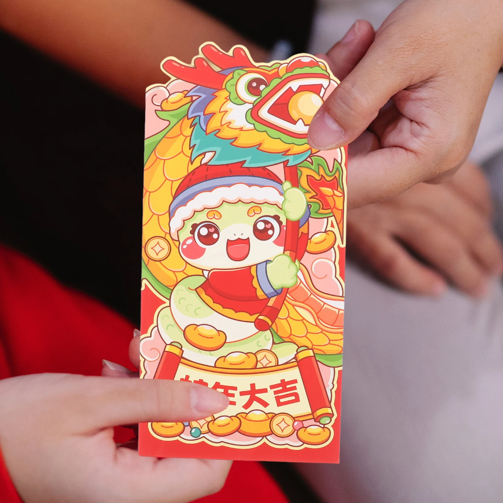 

Red Envelopes Snake Bag Chinese New Year Lucky Cat Treat Three-dimensional Money