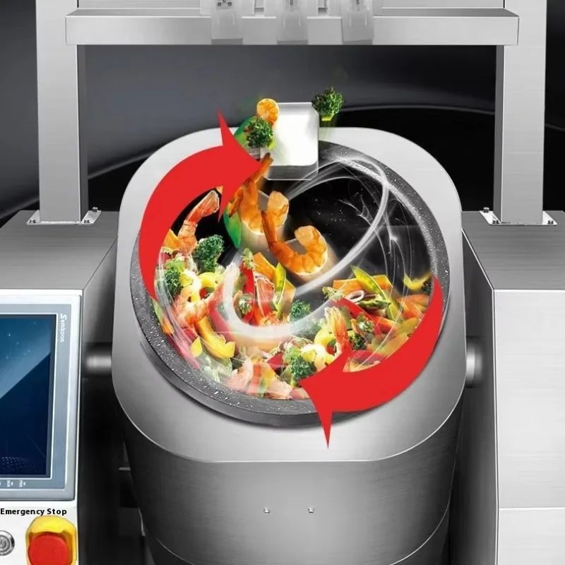 Custom Fried Rice Wok Food Cooking Stirrer Mixer Restaurant Kitchen Smart Robot Cooker Electric Commercial Cooking Machine