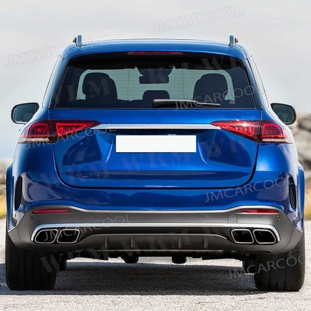 PP Car Rear Bumper Lip Muffler Exhaust Tip Splitter Diffuser Protector For Mercedes Benz GLE GLS V167 X167 GLE63 For AMG 2020+
