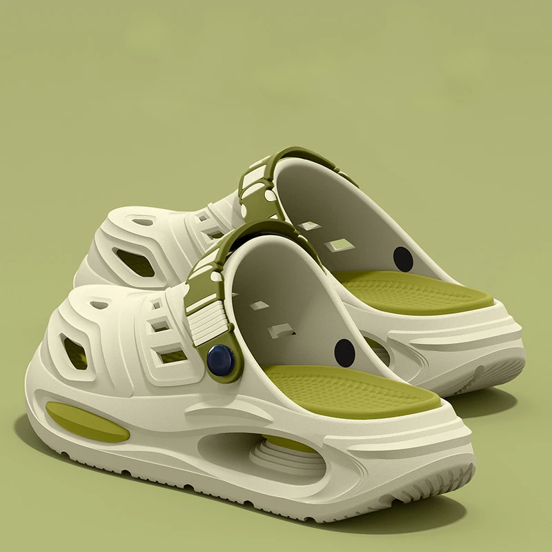 Smile Men's And Women's Cave Shoes Fashion Breathable Sandals With Removable Insoles Non-slip Cushioned Thickened Soft Slippers