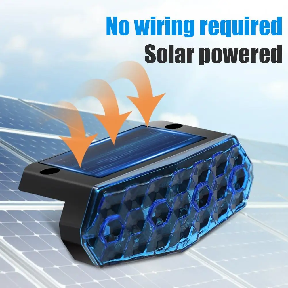 No Wiring Solar Side Marker Light Right Angle Smart Vibration Sensor Warning Lamp for Semi Trailer Waterproof Truck Accessories