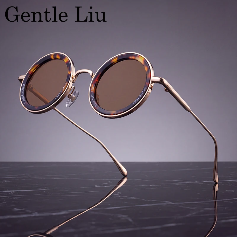 Vintage Steampunk Round Sunglasses Men 2026 Luxury Brand Designer Metal Frame Classic Punk Sun Glasses Male Driving UV400 Shades