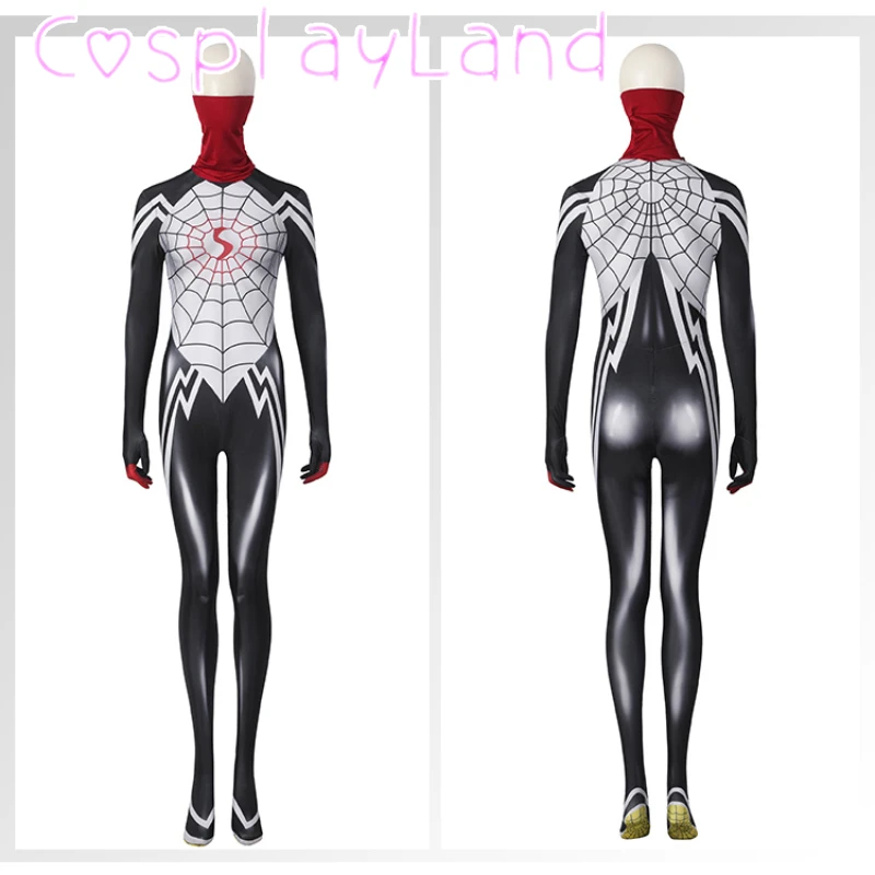 Lady Jumpsuit Silk Cindy The Moon Cosplay Costume Spandex Tights Zentai Suit Halloween Outfit  Women Jumpsuit Scarf