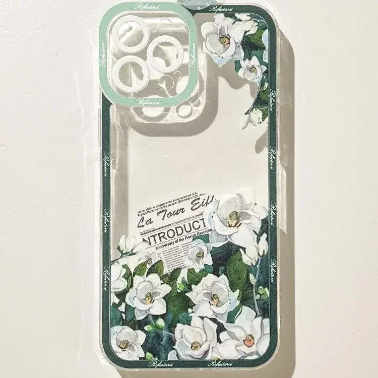 Phone Case For Samsung Galaxy S25Ultra S25 S24 S23 Ultra S22 S21 Plus S20FE S21FE S23FE Cover Vintage Landscape Flower Soft - náhled 5