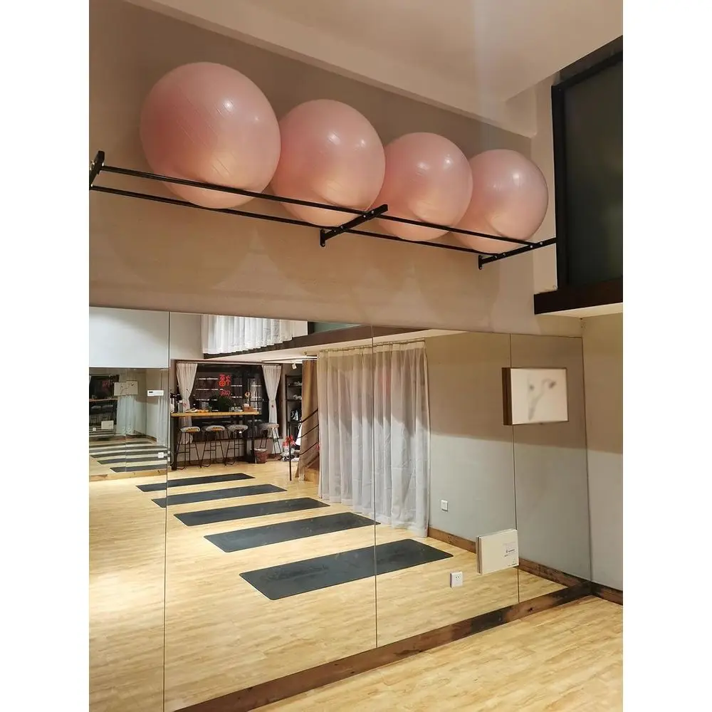 

Настенная полка для хранения мячей для йоги/медики/стойкости/тренажера, удлиненная прочная подставка для хранения мячей для йоги, Yoga Studio E