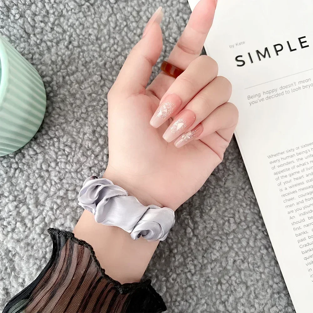 Tali jam tangan Huawei, tali pengikat elastis 18mm 20mm 22mm untuk jam tangan Huawei GT4 GT5 41mm GT3/2 pita wanita untuk Samsung Galaxy 4/5/6/7 40mm 44mm