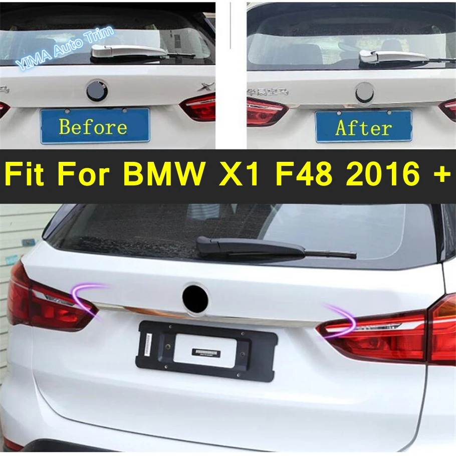 Auto Styling Rear Trunk Tailgate Up Tail Door Decoration Strip Bezel Cover Trim For BMW X1 F48 2016 - 2021 Exterior Accessories