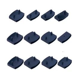 10 Uds. De tapas de extremo central de listones de repuesto cuadradas de plástico negro para sofá cama, funda de goma interior, tamaño 9mm x 53mm, 9mm x 55mm, 9mm x 62mm