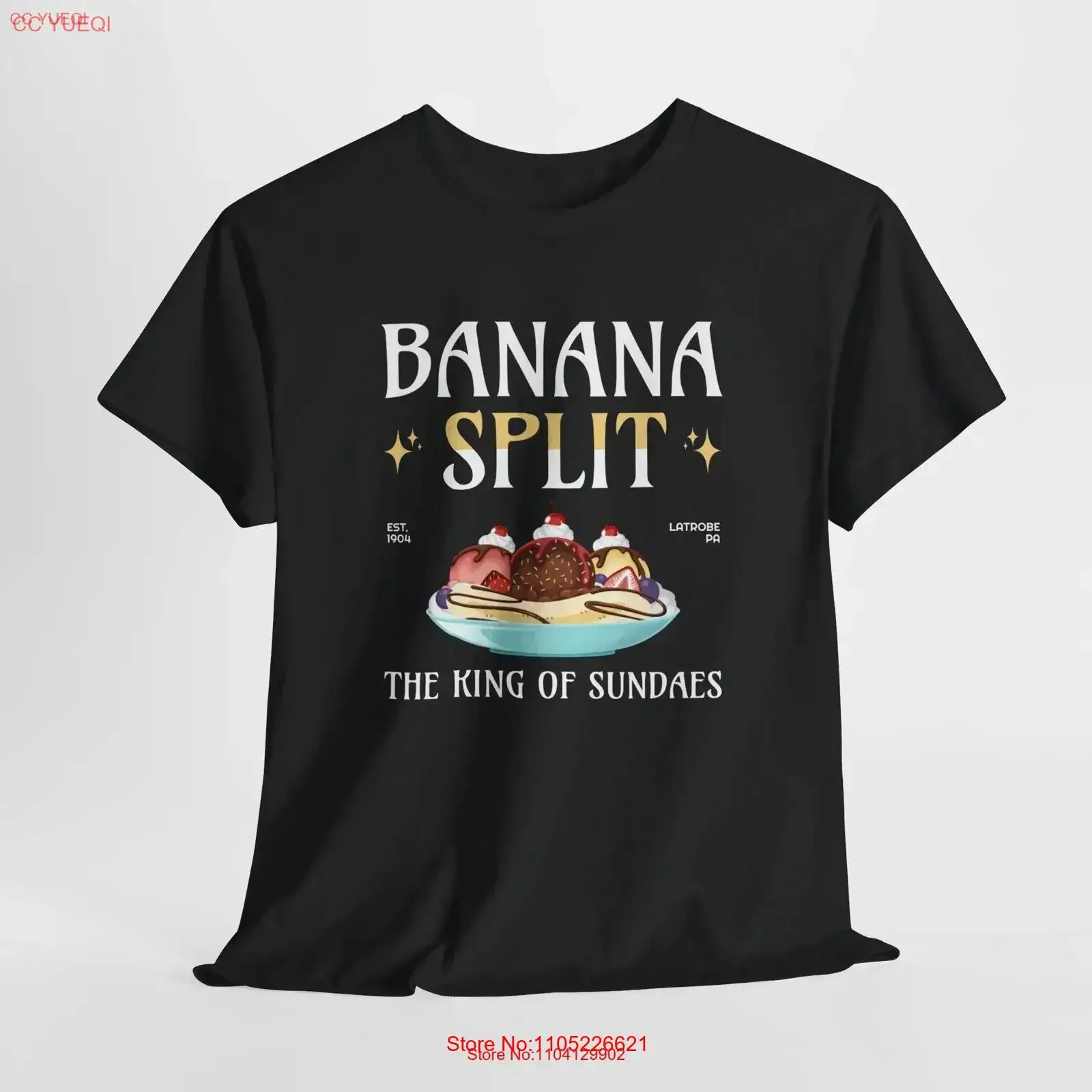 Banana Split Day T Shirt Ice cream tee Sundae Estd 1904 Latrobe PA The King Of Sundaes vintage Washed Unisex Slightly graphic