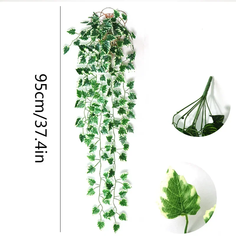 Artificial Hanging Plants 37.4in Fake Ivy Vine Leaves for Patio Home Bedroom wedding party garden wall Indoor Outdoor Wall Decor