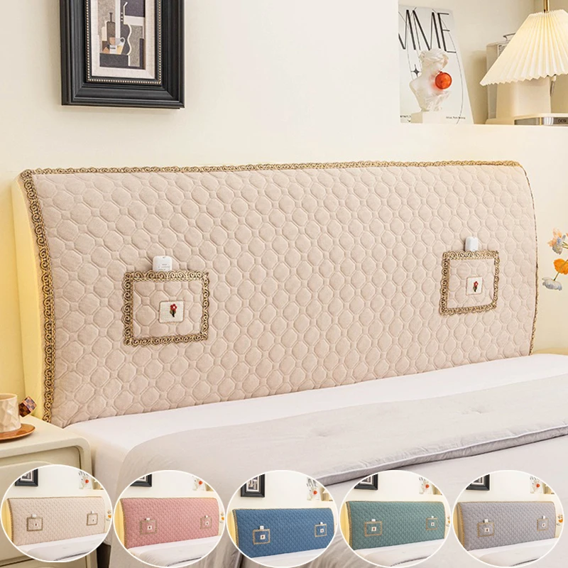2026 Newest  Solid ColorAll-inclusive Thicken Headboard Cover  Super Soft Smooth Quilted Head Cover, Can Be Washed and Machine
