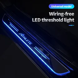 USB Luminous Car Logo Moving LED Welcome Pedal Car Door Sill Pathway Light For Toyota Crown S170 S180 S200 S210 Royal Athlete