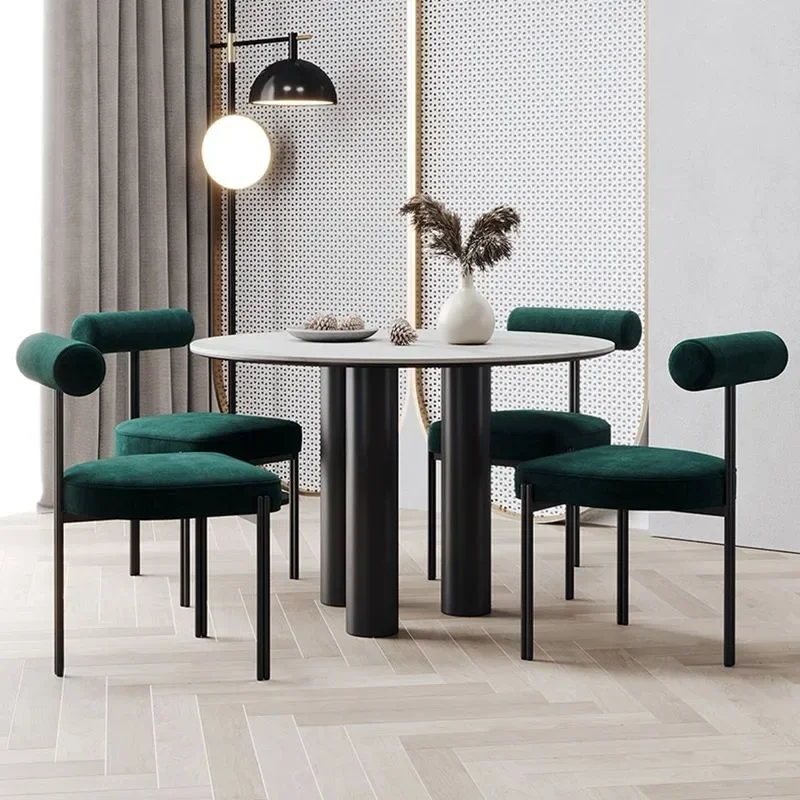

Modern Minimalist Negotiation Makeup Chair Creative Dining Room Chairs Light Luxury Backrest Sillas Para Comedor Dining Chairs