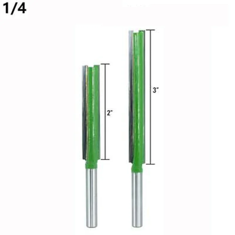 Router Bit 1/4 Shank Extension Long Straight Trimming CNC  Milling Cutter for Wood Edge Cutting MC01002-G