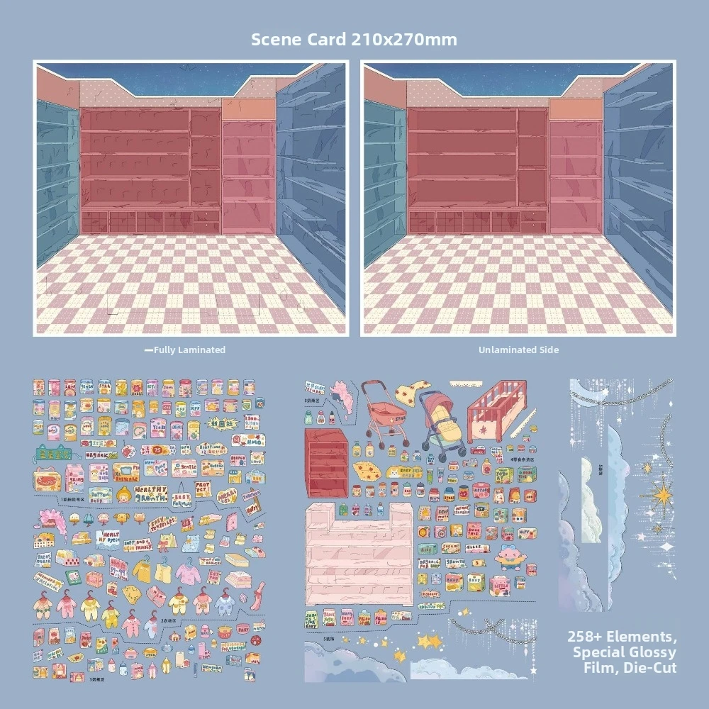 3D 캐빈 스티커 PET 다이컷 베이커리 미니어처 스티 - Art Craft Bakery 리뷰 및 가격