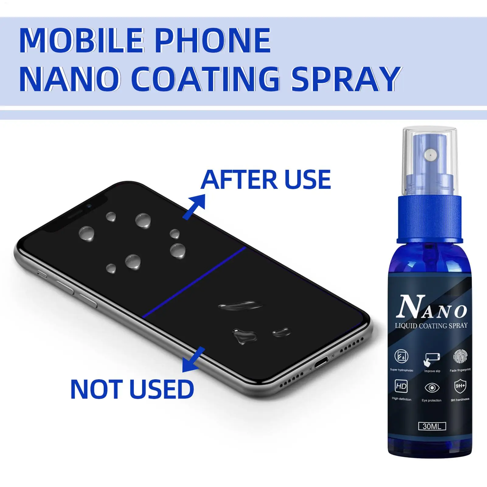 30ml Anti-Scratch Coating Protections Spray Hydrophobic Oleophobic Screen Film Liquid Protector Phone Accessories Screen Spray