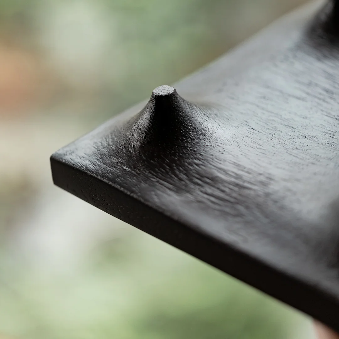 Kleiner Teetisch aus Walnussholz im japanischen Stil, einfaches Trockenteetablett für den Heimgebrauch, Wabi-Sabi-Stil, Holztablett, Teekannenhalter, Teetablett