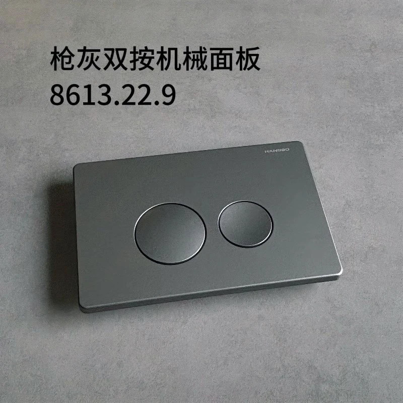 HANSBO Water Tank Pumping Switch, Wall Mounted Concealed Flushing Panel, Old Style Button, Button Side Press Cover