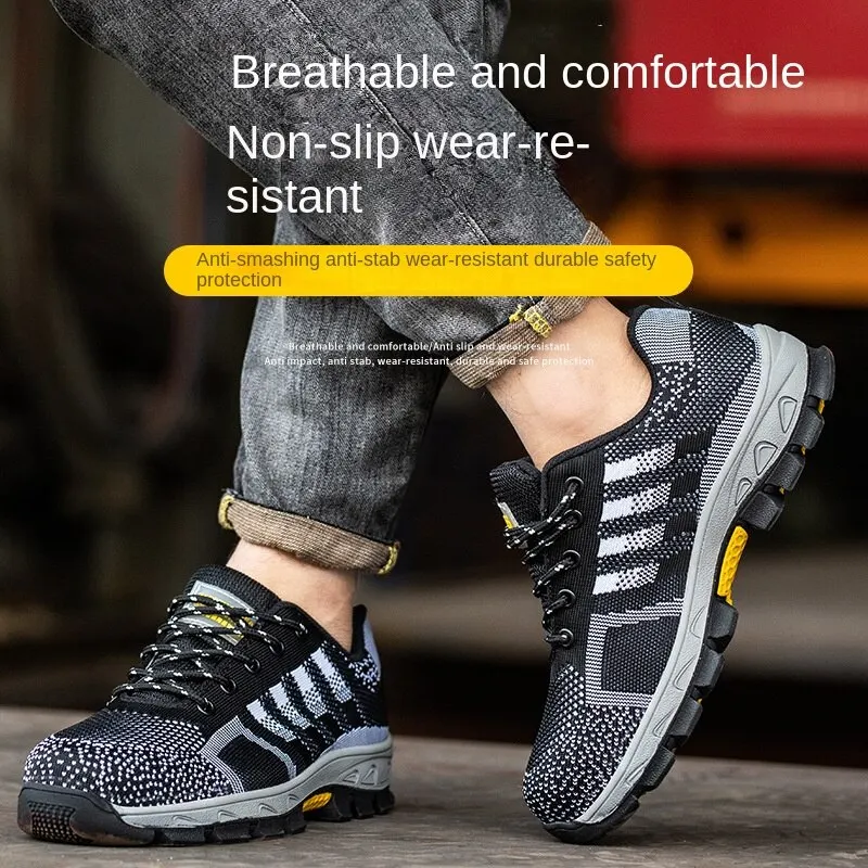 High Quality Unisex Indestructible Shoes Men and Women Steel Toe Cap Work Safety Shoes Puncture-Proof Boots Non Slip Sneakers