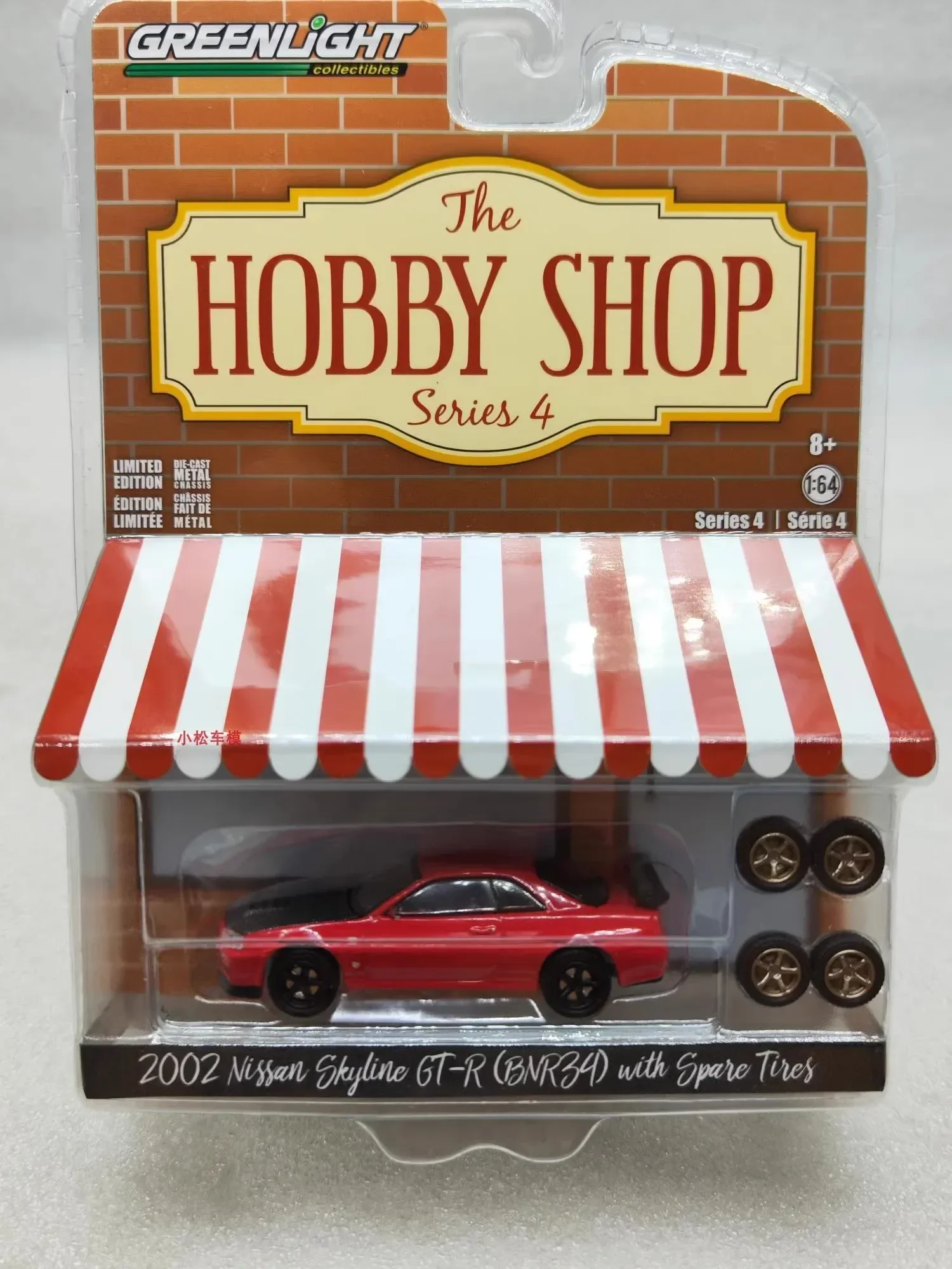 

1:64 2002, Nissan Skyline GT-R (R34) и с запасной шиной, литая под давлением модель автомобиля из металлического сплава, игрушки для коллекции подарков