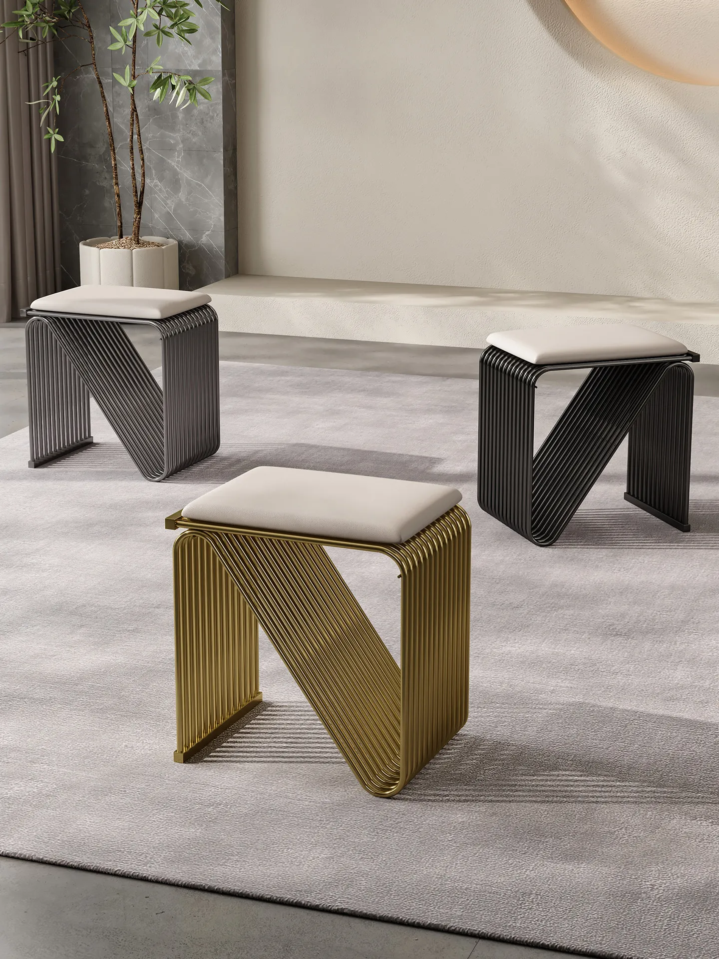 

Bench Bedside bench for bedroom High-end living room shoe Luxury dressing bench for walk-in closet