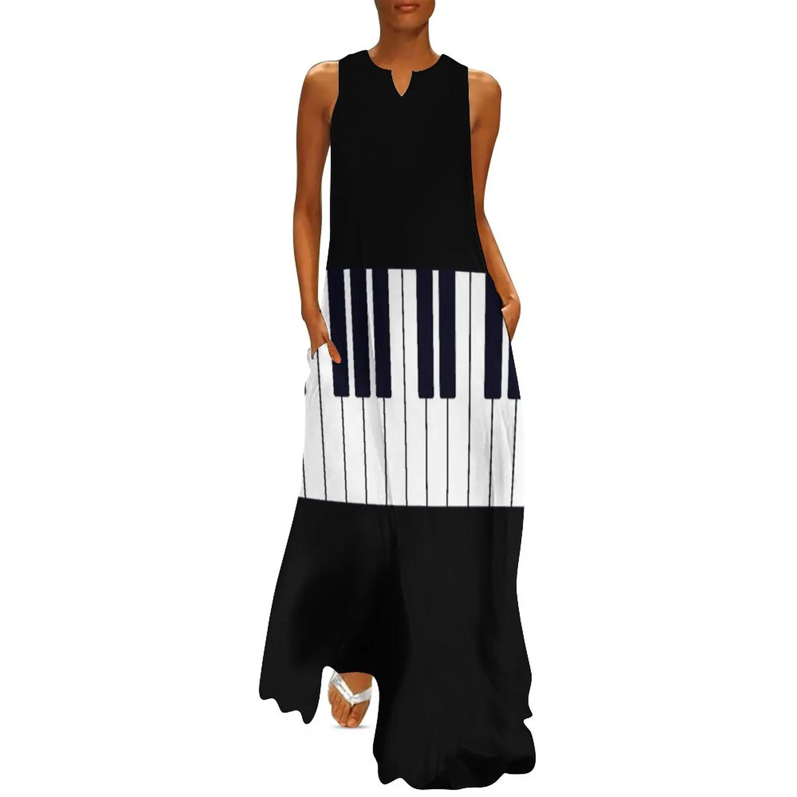 

Piano Keys Long Dress dress women's summer dress 2025 dresses for women 2025 luxury designer party women's evening dresses