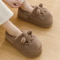 Newest kitty slippers women footsie kittens slides maternity shoes woman fuzzy home slipper cuddly furry cats house shoe 44 45 - Image 4