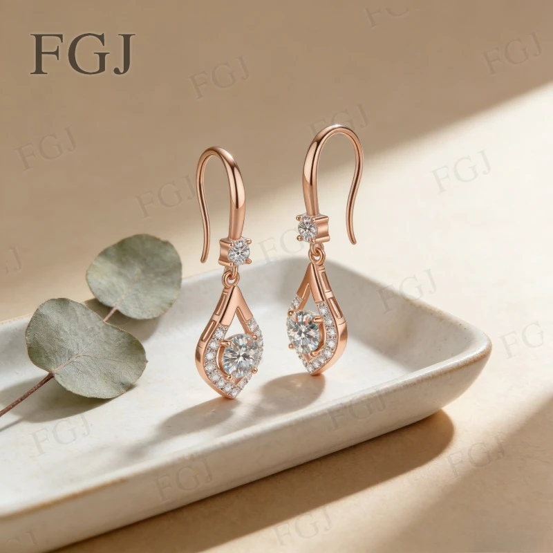 

Moissanite Bulb Stud Earrings Round Cut 5-6.5mm 925 Sterling Silver With GRA D Color VVS1 Hypoallergenic Jewelry Gift for Girls