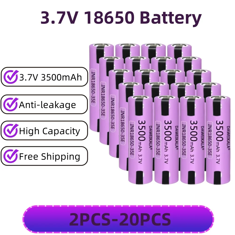 

35E 18650 3500mah High Power Discharge Rechargeable Battery High Power Discharge, 20a High Current+DIY Nickel