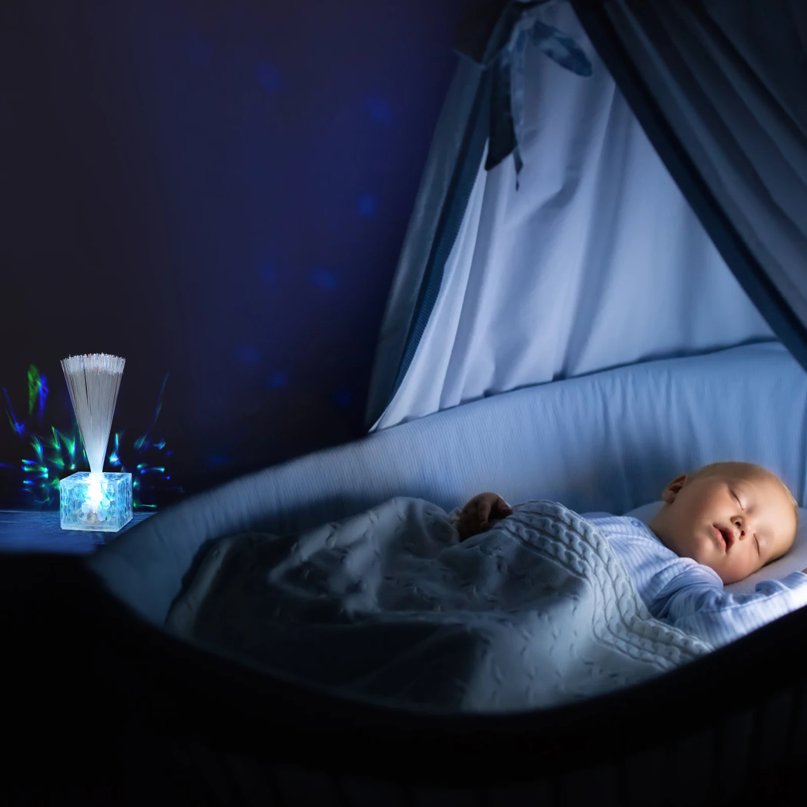 

6pcs LED Fiber Optic Lights for Centerpieces Party Decor Mini Lamp Powered Wedding Atmosphere Room Decoration