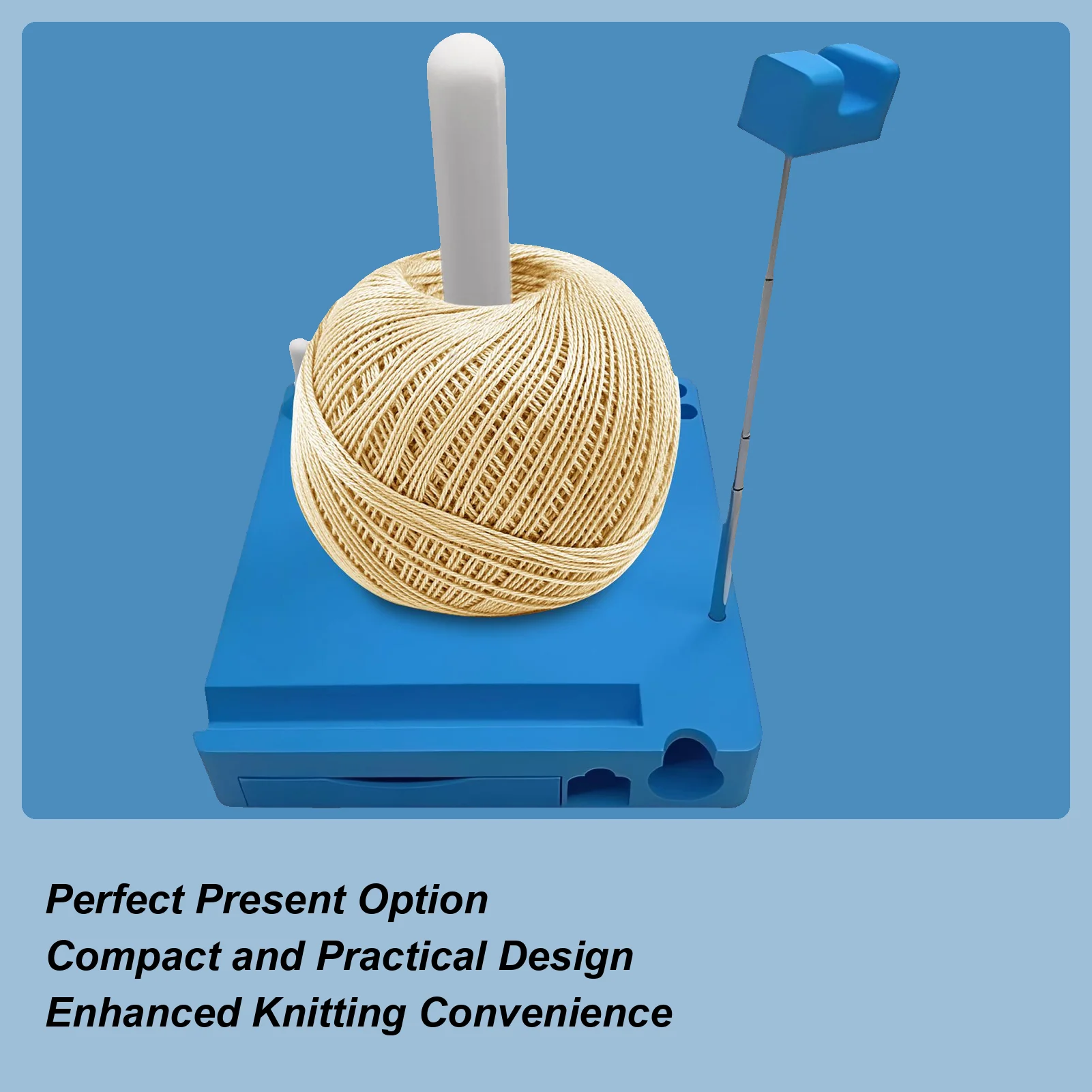 

Crochet Yarn Holder Portable Organizer For Knitting Yarn Spool Rack Phone Stand For Women Girls Beginners Knitter Crocheter