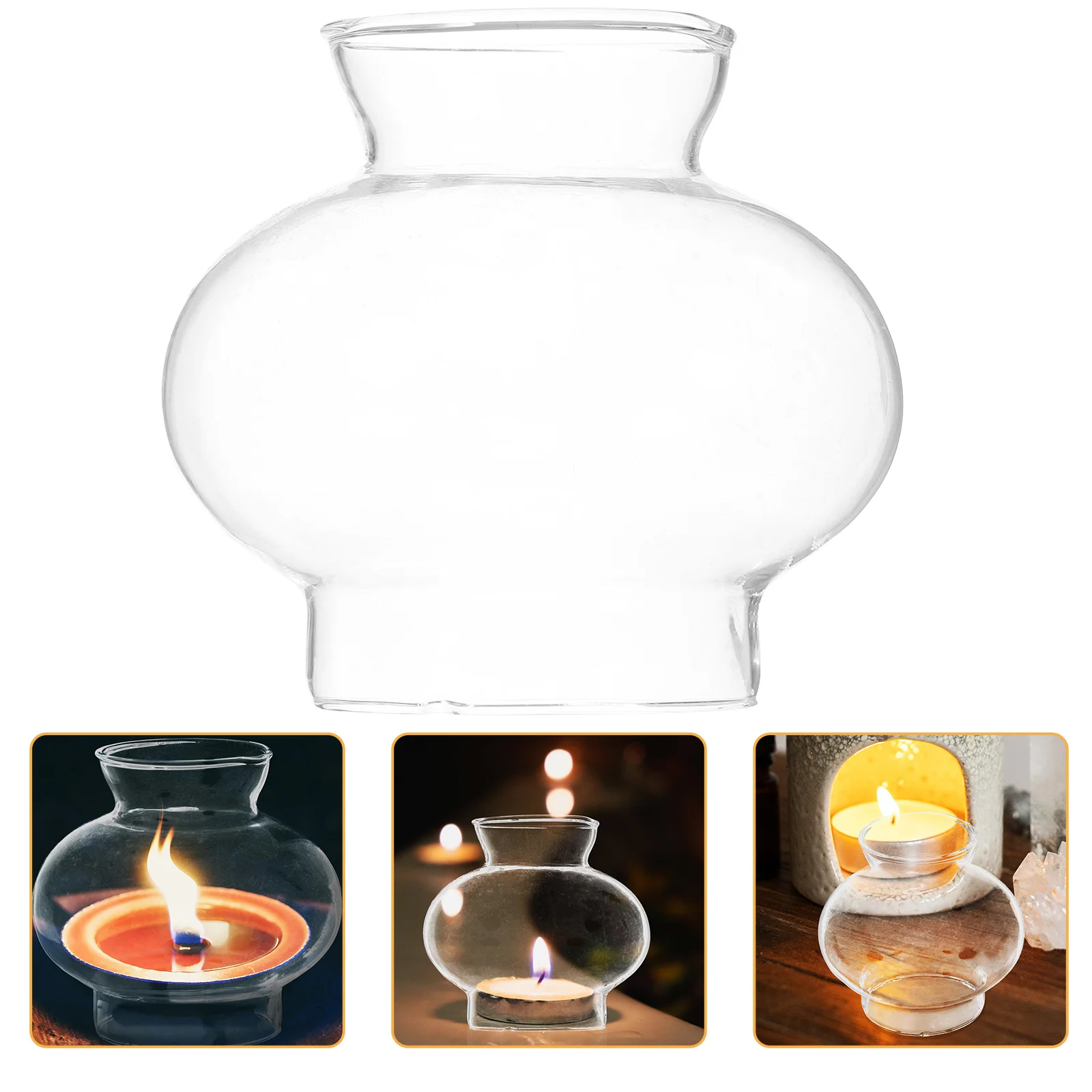 Oil Lamp Windproof Lampshade Transparent Kerosene Cover Vintage Decor Chandelier