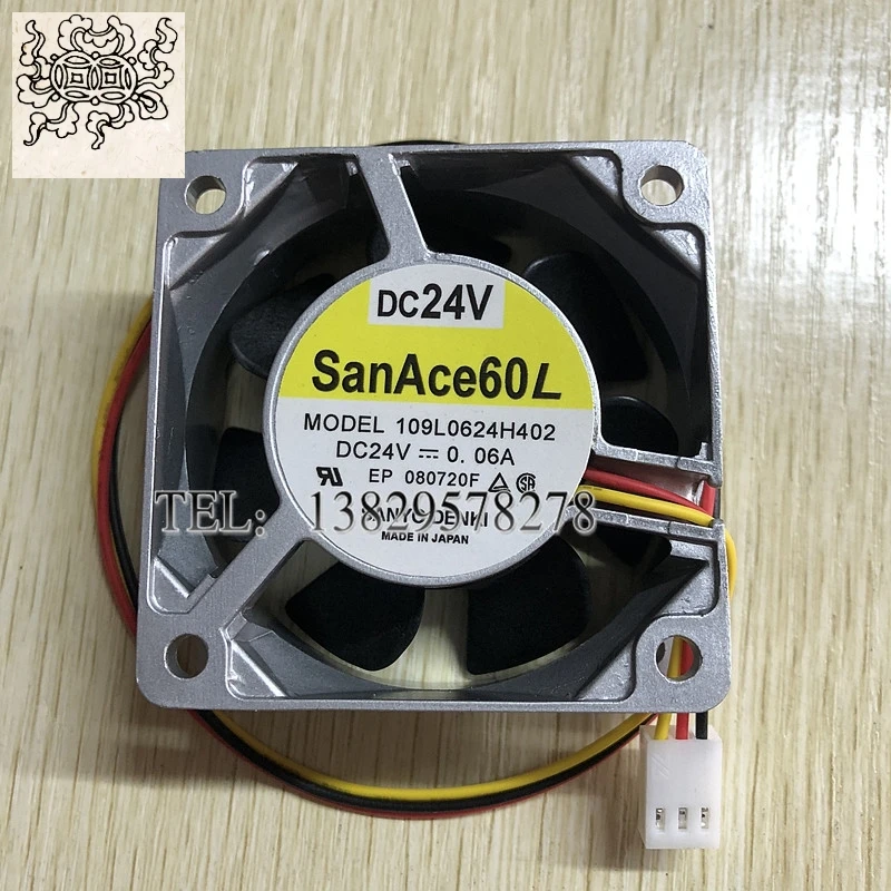 

Ltsf For SANYO DENKI 109L0624H402 DC 24V 0.06A 60x60x25mm 3-Wire Server Cooling Fan