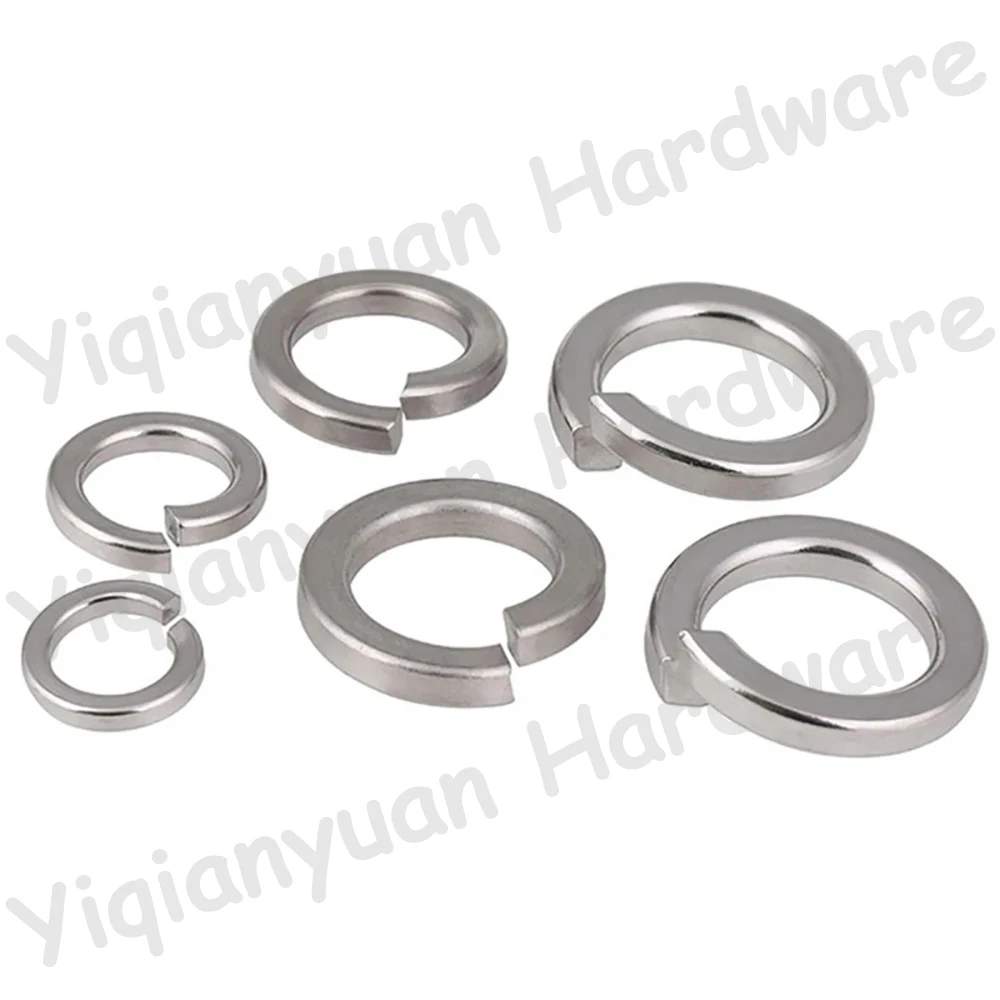 Yiqianyuan SUS316 스테인레스 스틸 스프링 잠금 와셔 UNC UNF BSW 볼트 및 나사용 SAE 표준 탄성 가스켓 링