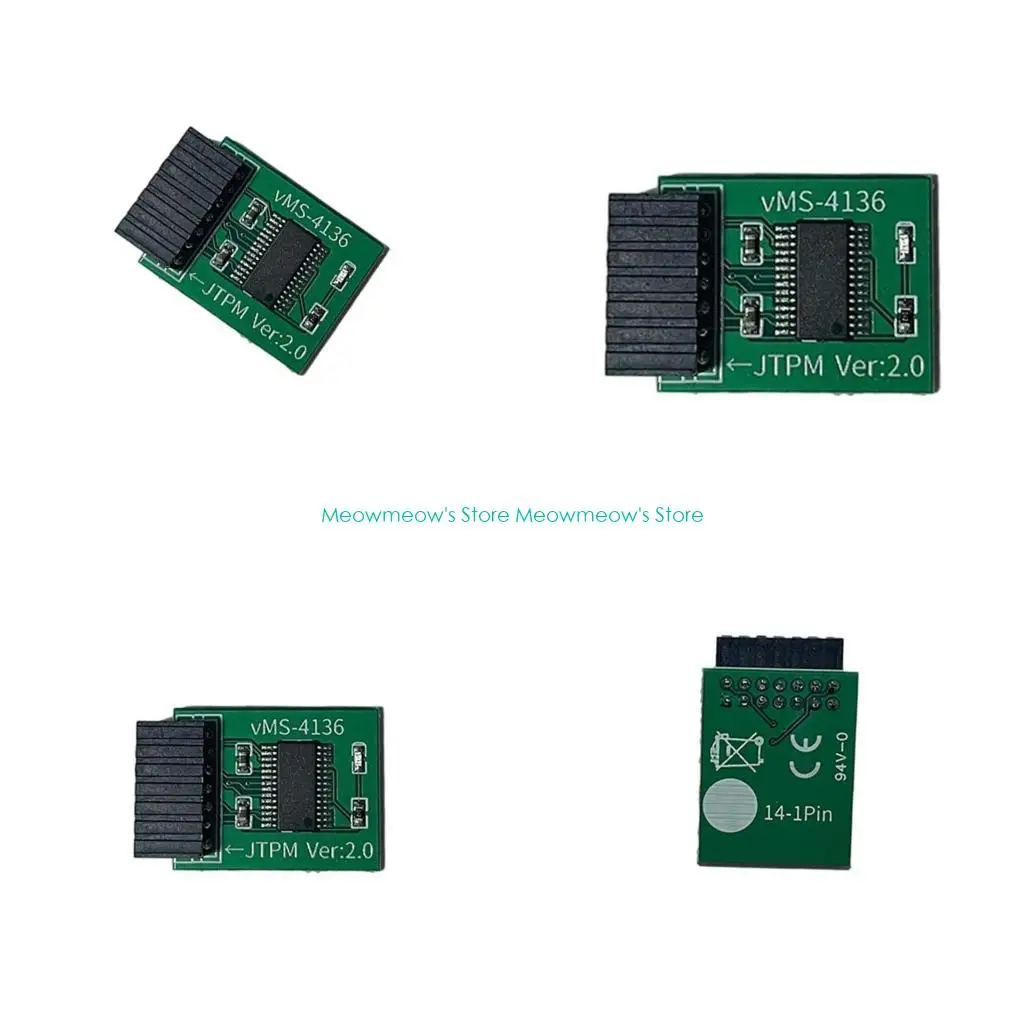 

W91A TPM 2.0 Модуль безопасности шифрования Удаленная карта 14PIN Доверенная платформа Интеграционная адаптер компьютер для 590