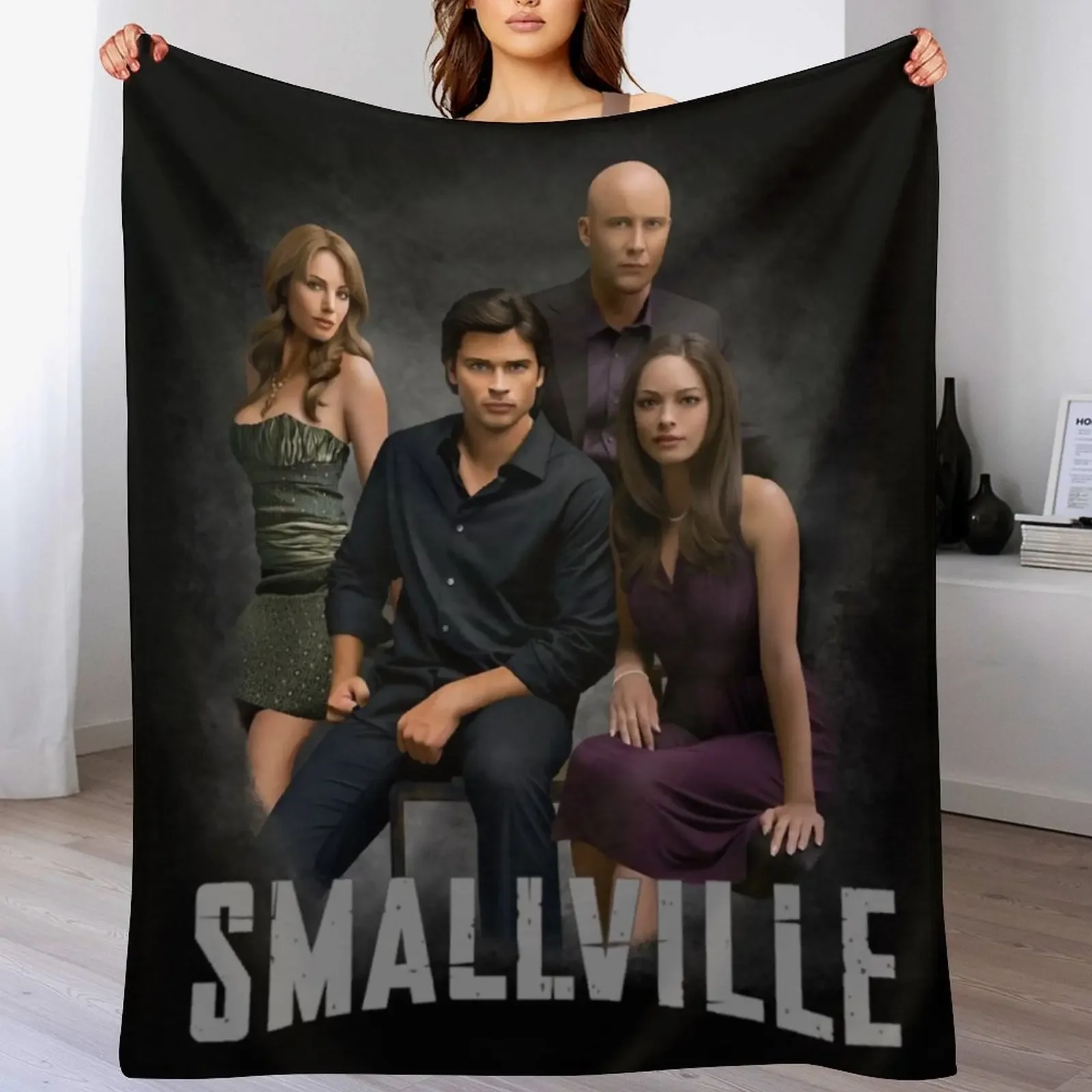 Smallville Group Throw Blanket Compact Warm Blanket for Car Road Trip