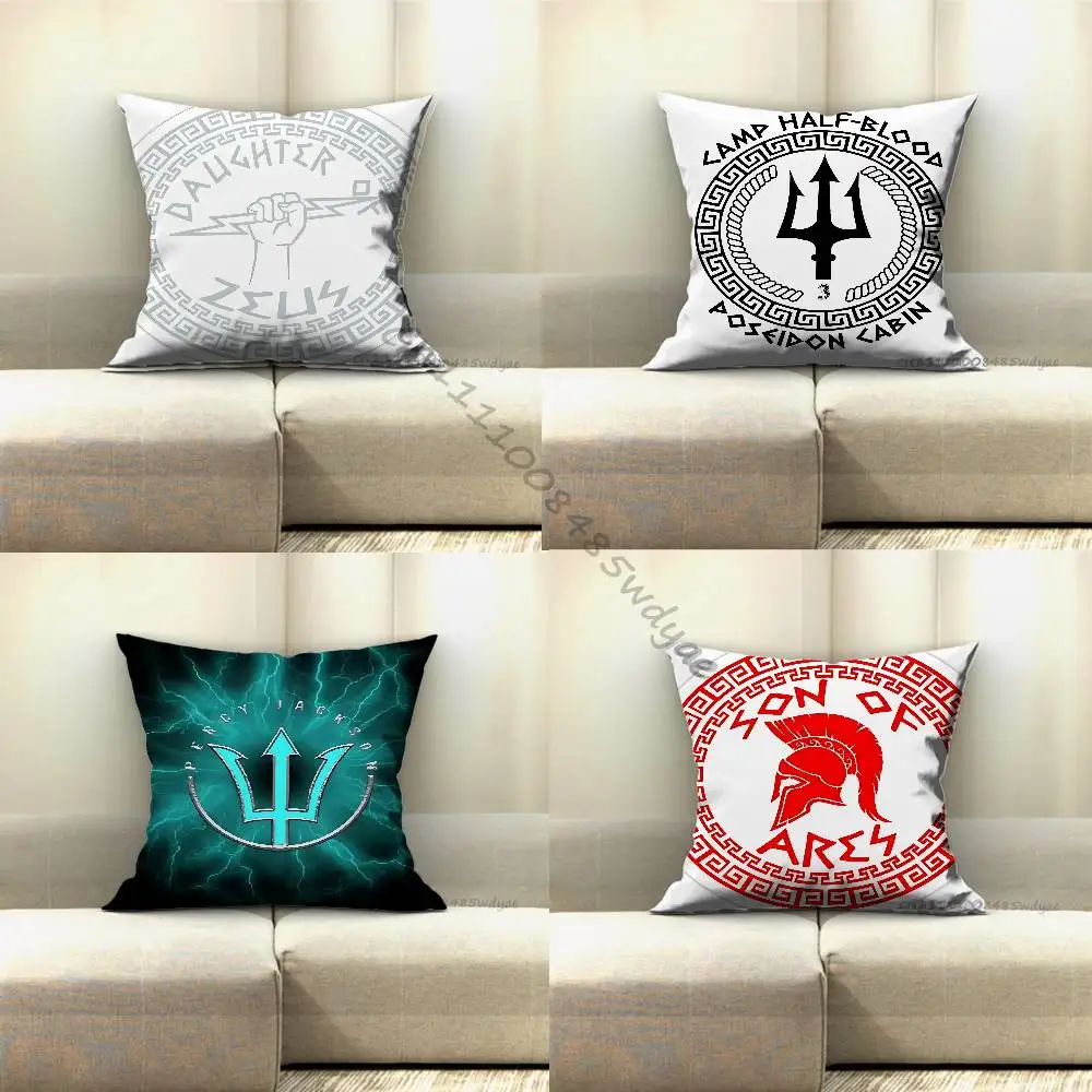 

Son Daughter of Poseidon Greek Pillow Case For Home Bedroom Car Office Decoration Living Room Sofa Cushion Cover Suitable