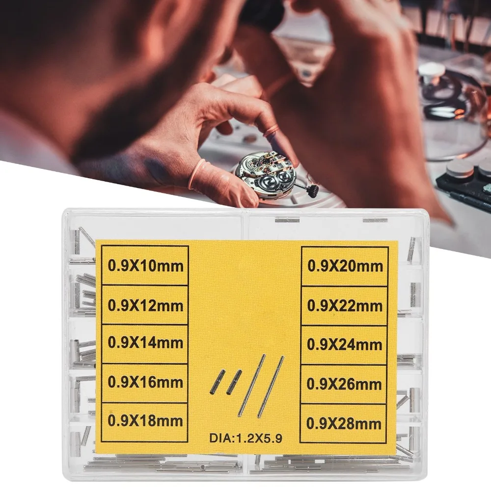 Stainless Steel Watch Strap Tubes Pins Alloy Material Separate Compartments Watchband Tubes Pins Watch Band Spring Bars