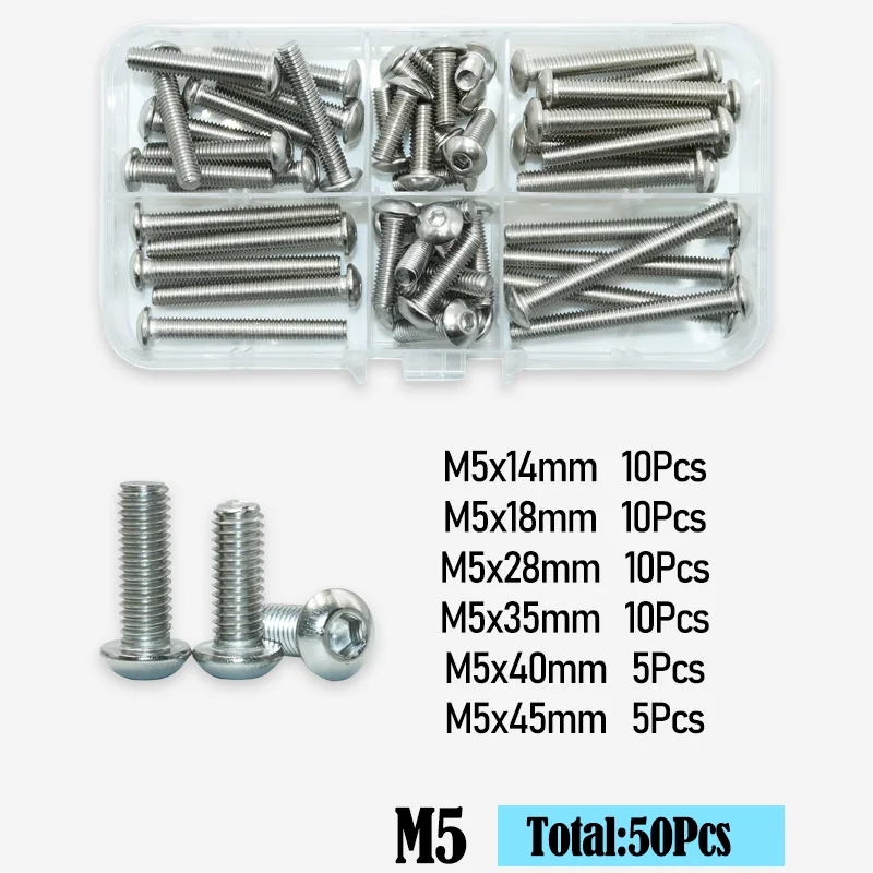 Runder Sechs kant schraubens atz m2 m2, 5 m3 m4 m5 m6 m8 m10 Innen sechs kant knopf Innen sechs kant schrauben 2,5 Edelstahls ch raube iso7380 – Detail 9